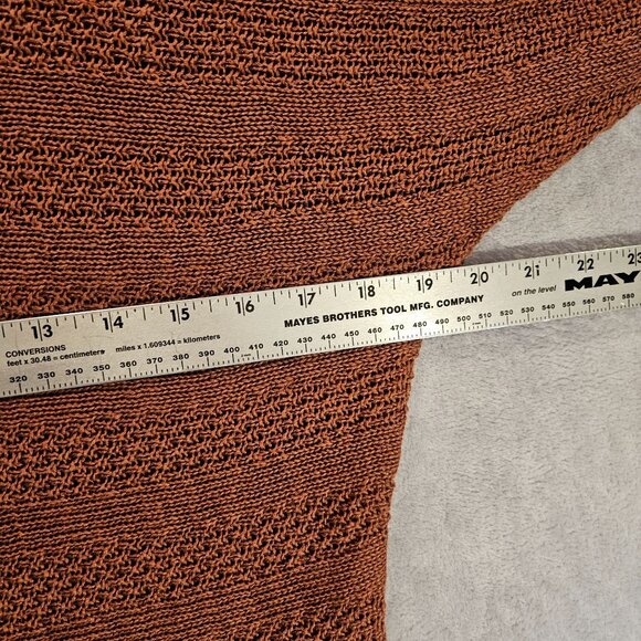 Tahari sweater womens M Brown linen Tunic beach Coastalgrandma vacation boho - Picture 4 of 13